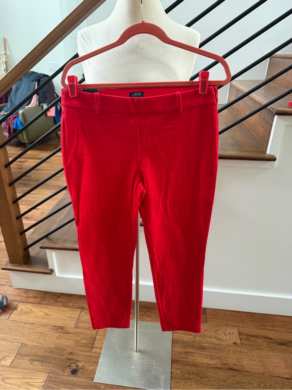 J. Crew Bright Red Winnie Cropped Slim Pants